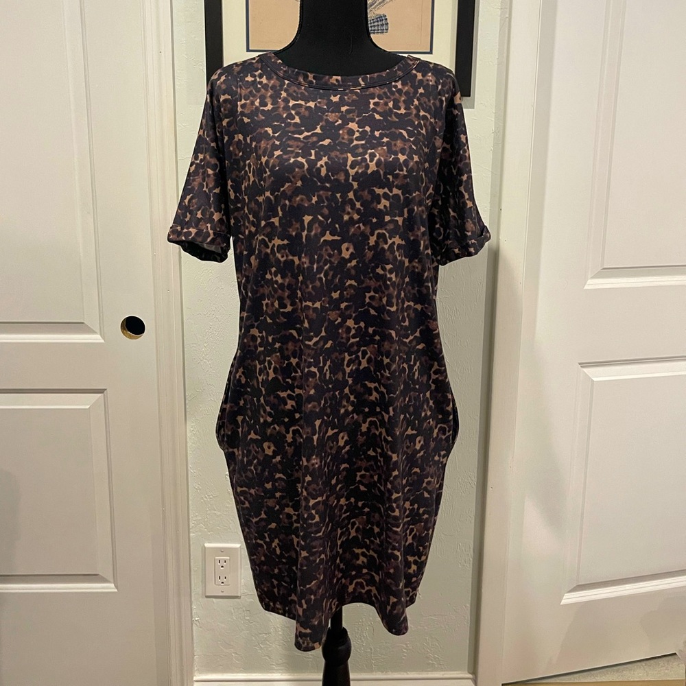 Open Back Cheetah Print Dress